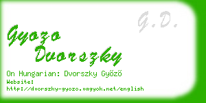 gyozo dvorszky business card